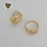 (1-3043) Anillo bicolor laminado en oro - BGF