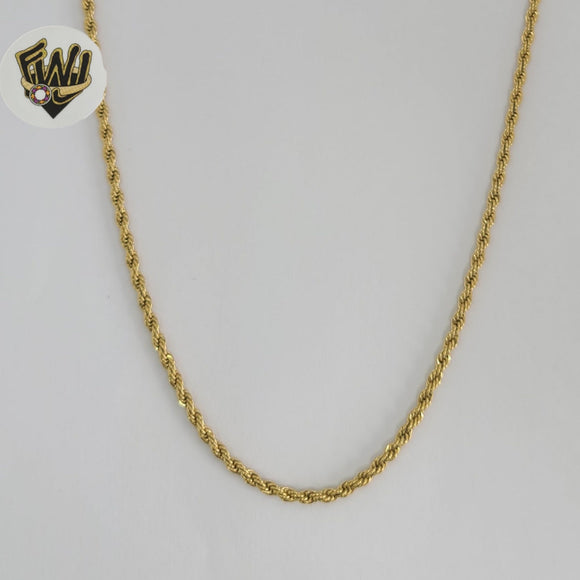 (4-3208) Stainless Steel - 2mm Rope Link Chain.