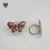 (4-0050-4) Stainless Steel -  Butterfly Ring.