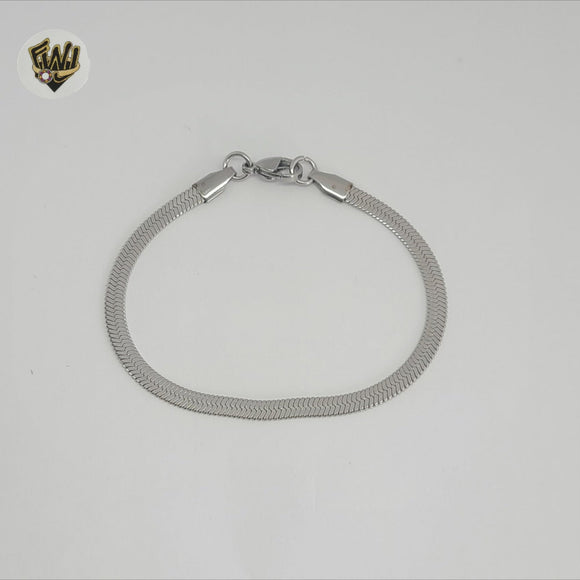 (4-4197) Stainless Steel - 4mm Herringbone Bracelet.