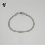 (4-4197) Stainless Steel - 4mm Herringbone Bracelet.
