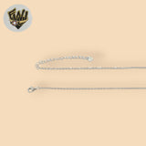 (2-66096) Plata de ley 925 - Collar con eslabones de circonita rosa de 1 mm.