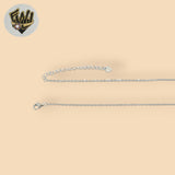 (2-66036-2) Plata de ley 925 - Collar circular de eslabones de 1 mm.