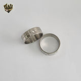 (4-0014-3) Stainless Steel - Zircon Ring.