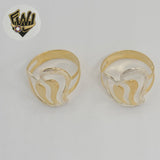 (1-3036-1) Laminado de Oro - Anillo Tallado en Dos Tonos - BGF