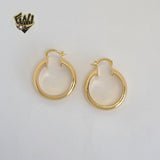 (1-2700-2) Gold Laminate - Thick Plain Hoops - BGO