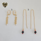 (1-1226-1) Gold Laminate - Long Earrings - BGF