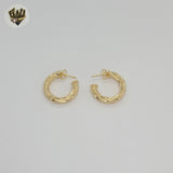 (1-2961-4) Gold Laminate - Twisted Half Hoops - BGF