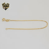 (1-0409-1) Laminado de oro - Brazalete de eslabones de caja de 1 mm - BGF