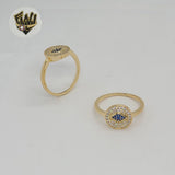 (1-3071-1) Gold Laminate - Evil Eye Ring - BGO