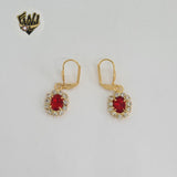 (1-1193-1) Gold Laminate - Zircon Dangling Earrings - BGO