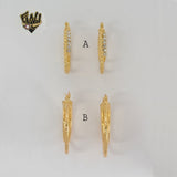 (1-2727-2) Gold Laminate - Double Hoops - BGO