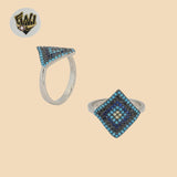 (2-5056-2) 925 Sterling Silver - Zircon Multicolor Ring