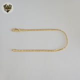 (1-0427)Gold Laminate - 2.5mm Flat Curb Link Bracelet - BGF