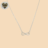 (2-66036-1) Plata de ley 925 - Collar infinito con eslabones de 1 mm.