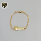 (1-0967) Gold Laminate - 3mm Mariner Link Kids Bracelet  - 6" - BGF