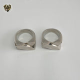 (4-0016) Stainless Steel - Crisscross Ring.
