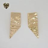 (1-1200) Gold Laminate - Chunky Flat Earrings - BGF
