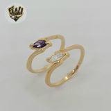 (1-3044-1) Gold Laminate - Oval Zircon Ring - BGF