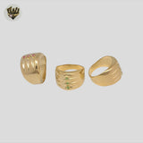 (1-3078) Gold Laminate -Zircon Chunky Ring - BGF