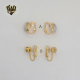 (1-1174-2) Laminado de Oro - Pendientes Clip - BGF