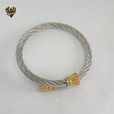 (4-5001) Stainless Steel - 6mm Rope Style Bangle.