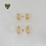 (1-2634-3) Gold Laminate - Zircon Hoops - BGO