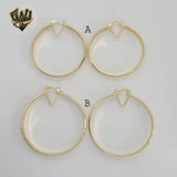 (1-2727-3) Gold Laminate - Carved Hoops - BGO