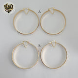(1-2784-1) Gold Laminate - Three Tone Hoops - BGO