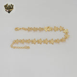 (1-0783) Gold Laminate - 8.5mm Stars Bracelet - 7" - BGF