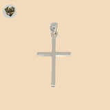 (2-1053) Plata de ley 925 - Colgante de cruz lisa.