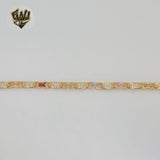 (1-60086-1) Gold Laminate - 5.5mm Multicolor Bracelet - 7.5" - BGO