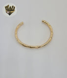 (1-4086-A) Gold Laminate - 5mm Carved Open Bangles - BGF