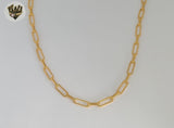 (1-1540-C) Gold Laminate - 5mm Long Rolo Paper Clip Link Chain - BGO