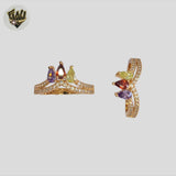 (1-3076-1) Laminado de Oro - Anillo Princesa con Circón - BGO