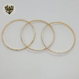 (1-4041-2) Laminado de oro - Brazaletes de tres tonos de 4 mm - Docena - BGO