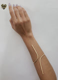 (1-4085) Gold Laminate - 2.5mm Plain Arm Cuff  - BGF