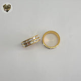 (4-0060) Stainless Steel - Zircon Band Ring.