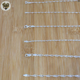(sv-sp-02) 925 Sterling Silver - Singapore Chains.