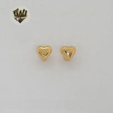 (1-2522-2) Gold Laminate - Heart Huggies Hoops - BGO