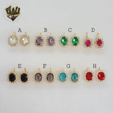 (1-1198-1) Gold Laminate -  Zircon Stud Earrings - BGF