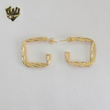(1-2983-4) Gold Laminate - Square Half Hoops - BGF