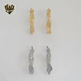 (4-2212) Stainless Steel - Twisted Hoops.
