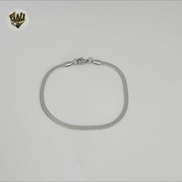 (4-4196-1) Stainless Steel - 3mm Herringbone Bracelet.