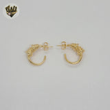 (1-2961-3) Gold Laminate - Twisted Rope Half Hoops - BGF