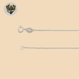 (2-66121) 925 Sterling Silver - 1mm Heart Necklace - 18"