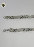 (4-7133) Stainless Steel - Alternative Link Necklace - 21.5".
