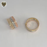 (1-3089-1) Laminado de Oro - Anillo de Tres Tonos - BGO