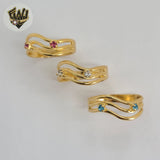 (1-3126-1) Gold Laminate - Zircon Triple Ring - BGF