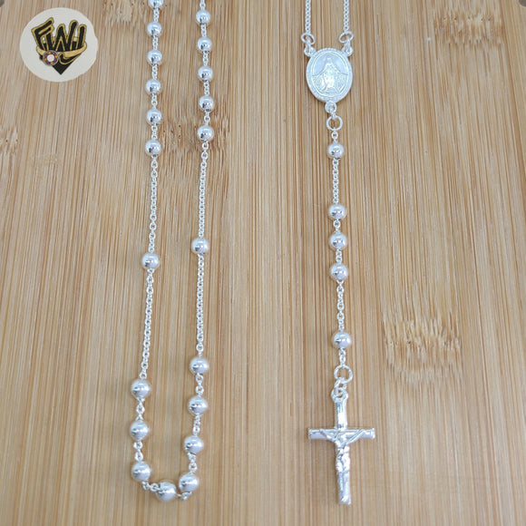 (2-2309) Plata de ley 925 - Collar Rosario - 24